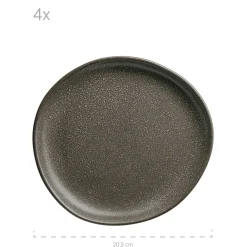 Geschirrsets|Die moderne Hausfrau Tellerset, Keramik Marlena 6 x Speiseteller, 6 x Suppenteller