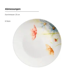 Geschirrsets|Die moderne Hausfrau Tellerset, Porzellan Amapola