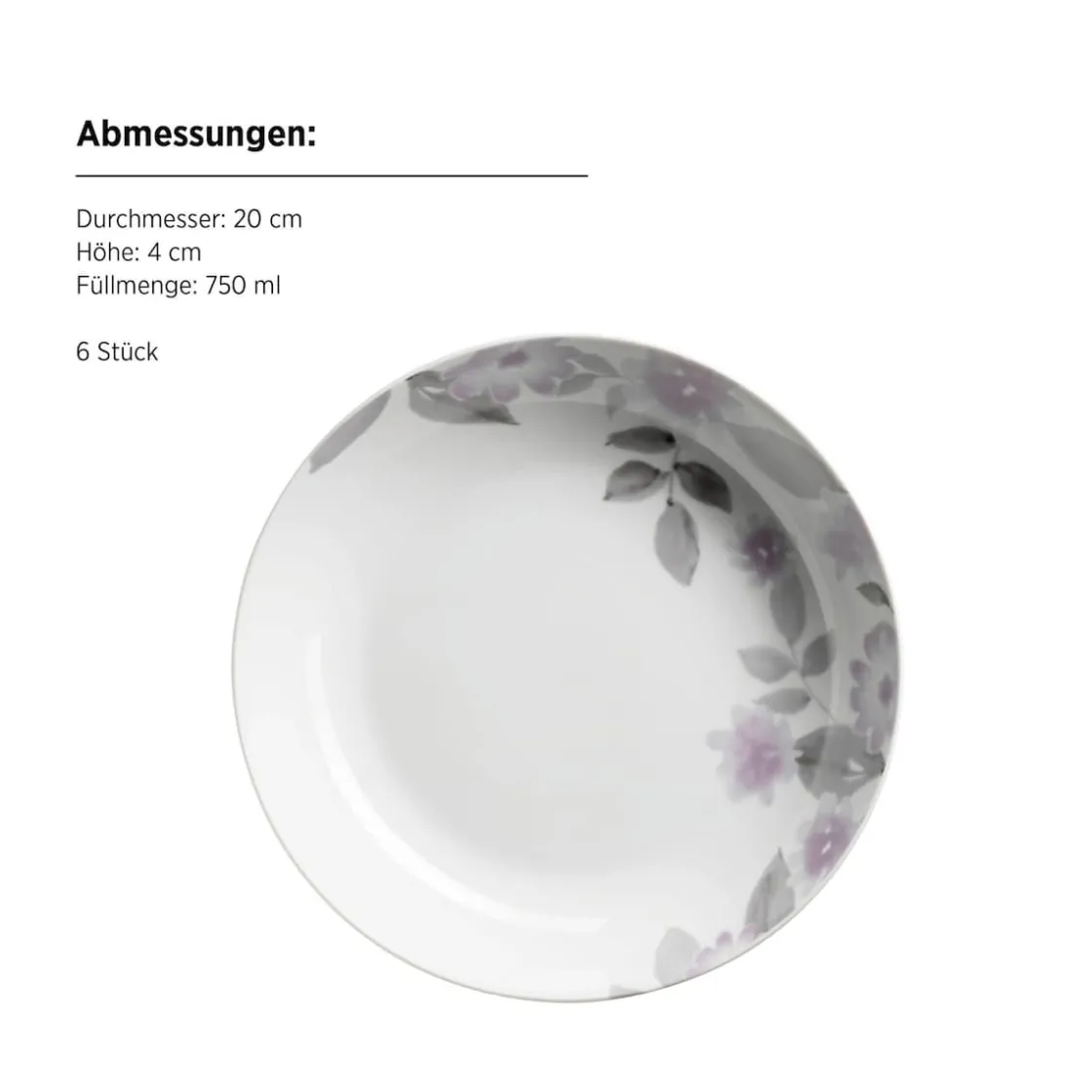 Geschirrsets|Die moderne Hausfrau Tellerset, Porzellan Sono