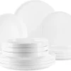 Geschirrsets|Die moderne Hausfrau Tellerset, Porzellan Vada Weiß