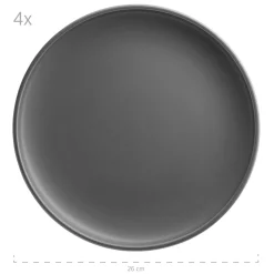 Geschirrsets|Die moderne Hausfrau Tellerset, Porzellan Vada Weiß