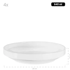 Geschirrsets|Die moderne Hausfrau Tellerset, Porzellan Vada Weiß