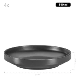 Geschirrsets|Die moderne Hausfrau Tellerset, Porzellan Vada Weiß