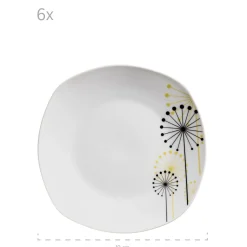 Geschirrsets|Die moderne Hausfrau Tellerset, Porzellan Vanesa 6 x Speiseteller, 6 x Suppenteller, 6 x Dessertteller