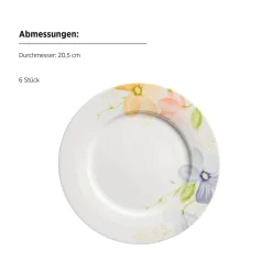 Geschirrsets|Die moderne Hausfrau Tellerset, Porzellan Zibal