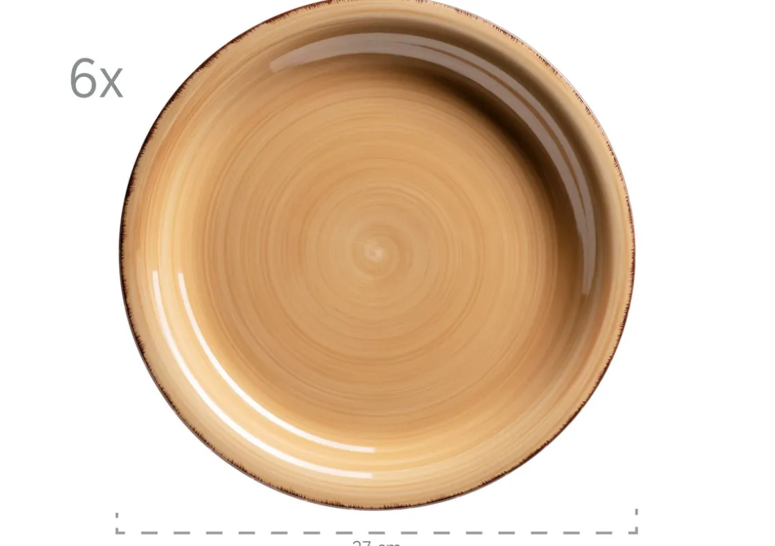 Geschirrsets|Die moderne Hausfrau Teller-Set, Steingut Lumaca Dunkelblau