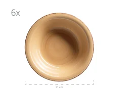 Geschirrsets|Die moderne Hausfrau Teller-Set, Steingut Lumaca Olivgrün