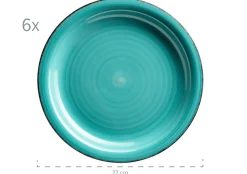 Geschirrsets|Die moderne Hausfrau Teller-Set, Steingut Lumaca Laguna