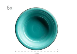 Geschirrsets|Die moderne Hausfrau Teller-Set, Steingut Lumaca Laguna