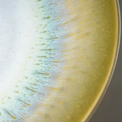 Geschirrsets|Die moderne Hausfrau Teller-Set, Steinzeug Flussufer blau, grün, weiß