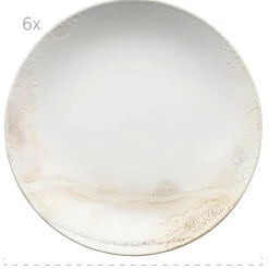 Geschirrsets|Die moderne Hausfrau Teller-Set, Steinzeug Ossia 6 x Suppenteller, 6 x Speiseteller, 6 x Dessertteller