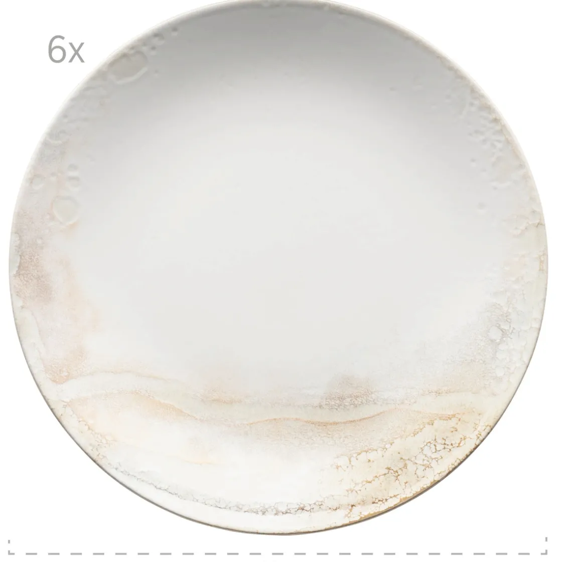 Geschirrsets|Die moderne Hausfrau Teller-Set, Steinzeug Ossia 6 x Suppenteller, 6 x Speiseteller, 6 x Dessertteller