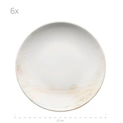 Geschirrsets|Die moderne Hausfrau Teller-Set, Steinzeug Ossia 6 x Suppenteller, 6 x Speiseteller, 6 x Dessertteller