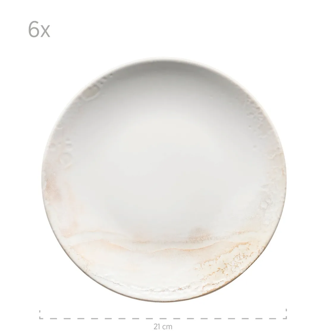 Geschirrsets|Die moderne Hausfrau Teller-Set, Steinzeug Ossia 6 x Suppenteller, 6 x Speiseteller, 6 x Dessertteller