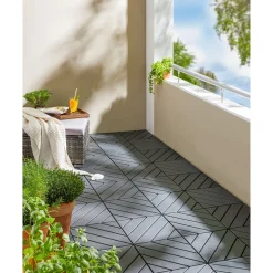 Beetbegrenzung|Die moderne Hausfrau Terrassenfliesen, 8 Stück = 0,72 m² Design 3