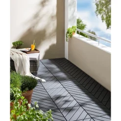 Beetbegrenzung|Die moderne Hausfrau Terrassenfliesen, 8 Stück = 0,72 m² Design 3