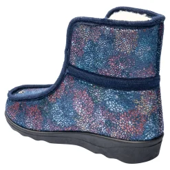 Damen Die moderne Hausfrau Thermo-Hausschuh „Fleur“ blau