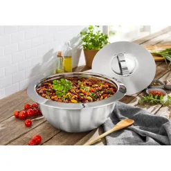 Schalen & Schüsseln|Die moderne Hausfrau Thermoschüssel mit Deckel, Edelstahl 3 l
