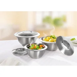 Schalen & Schüsseln|Die moderne Hausfrau Thermoschüssel mit Deckel, Edelstahl 3 l