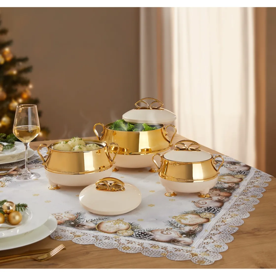 Schalen & Schüsseln|Die moderne Hausfrau Thermoschüssel-Set „Gala-Royal“, 6-teilig