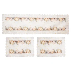 Weihnachtsdekoration·Weihnachtstischdecken|Platzsets|Die moderne Hausfrau Tischläufer & Platzset, 2 Stück „Festtagskugeln“