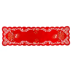 Weihnachtsdekoration·Weihnachtstischdecken|Tischdecken & -Läufer·Tischdecken|Die moderne Hausfrau Tischläufer „Glockenspiel“, 140x40 cm