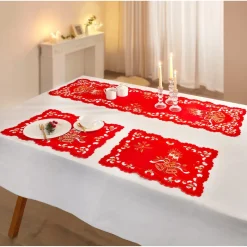 Weihnachtsdekoration·Weihnachtstischdecken|Tischdecken & -Läufer·Tischdecken|Die moderne Hausfrau Tischläufer „Glockenspiel“, 140x40 cm