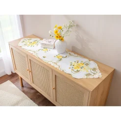 Frühlingsdekoration|Tischdecken & -Läufer·Tischläufer|Die moderne Hausfrau Tischläufer „Rose“, 140x40 cm