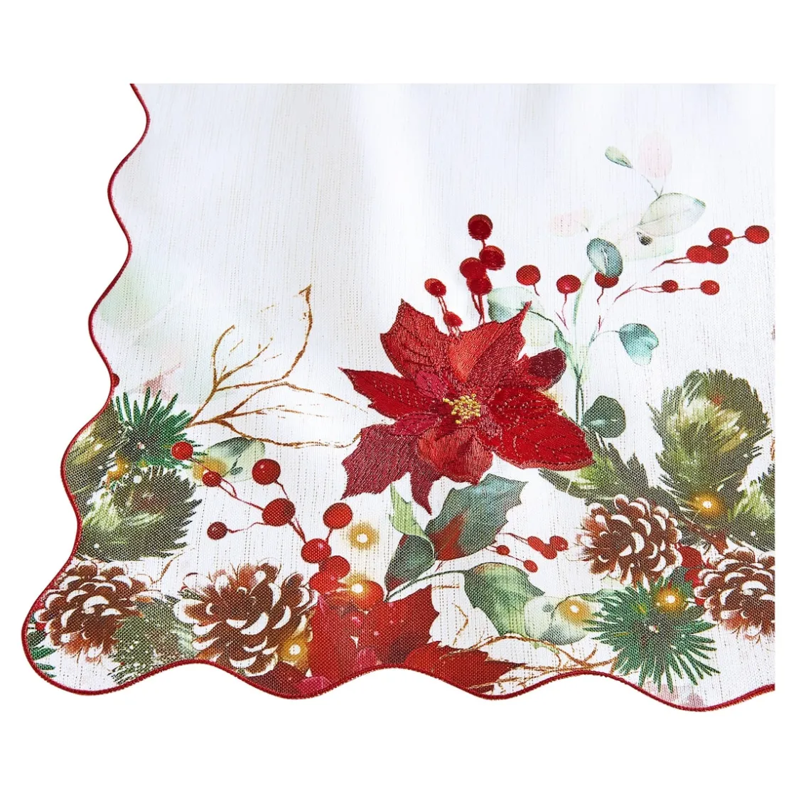 Weihnachtsdekoration·Weihnachtstischdecken|Tischdecken & -Läufer·Tischläufer|Die moderne Hausfrau Tischläufer, 140x40 cm & Platzset, 2 Stück „Weihnachtszauber“