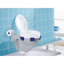 Toilettenzubehör ·Toilettensitzerhöhungen|Bade- & Toilettenhilfen·Toilettensitzerhöhungen|Die moderne Hausfrau Toilettensitzerhöhung "Klipp" mit Deckel