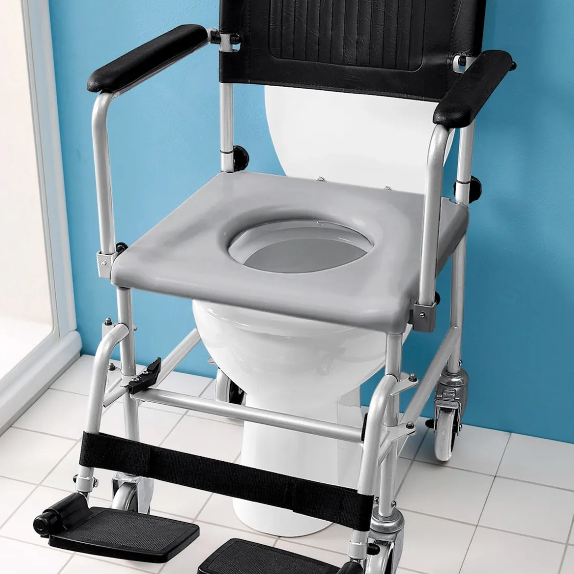 Bade- & Toilettenhilfen·Toilettenstühle|Die moderne Hausfrau Toilettenstuhl „mobil“