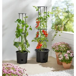 Gewächshäuser & Aufzuchthilfen|Die moderne Hausfrau Tomaten-Pflanztopf mit Rankhilfe L (ØxH): 35x128 cm