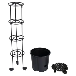 Gewächshäuser & Aufzuchthilfen|Die moderne Hausfrau Tomaten-Pflanztopf mit Rankhilfe M (ØxH): 30x115 cm
