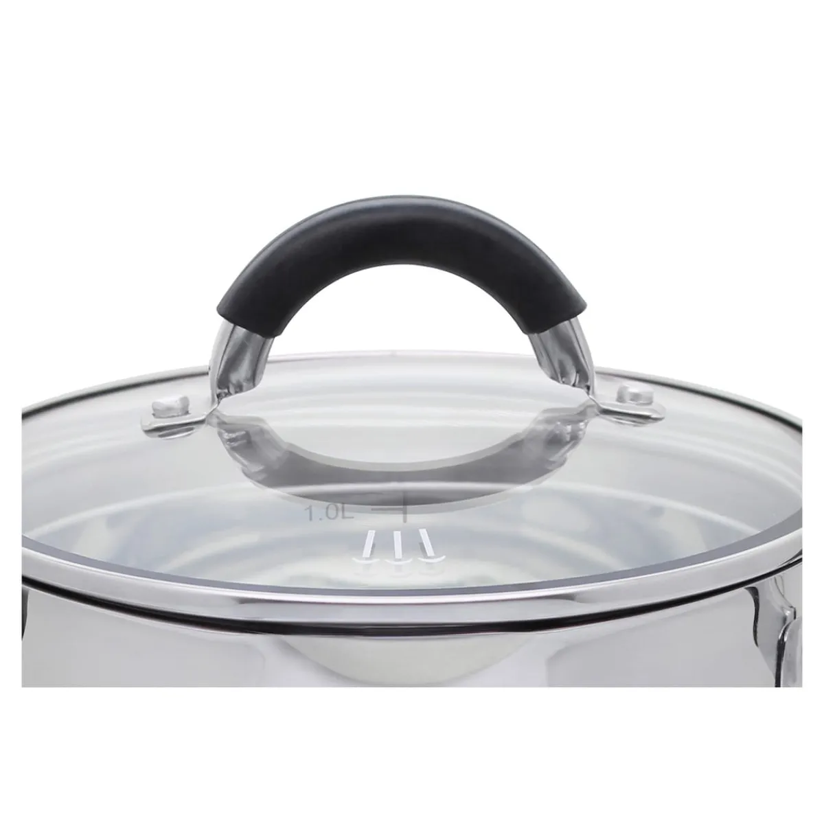 Die moderne Hausfrau Topfset mit Abdampffunktion "Black Steam", 7-teilig