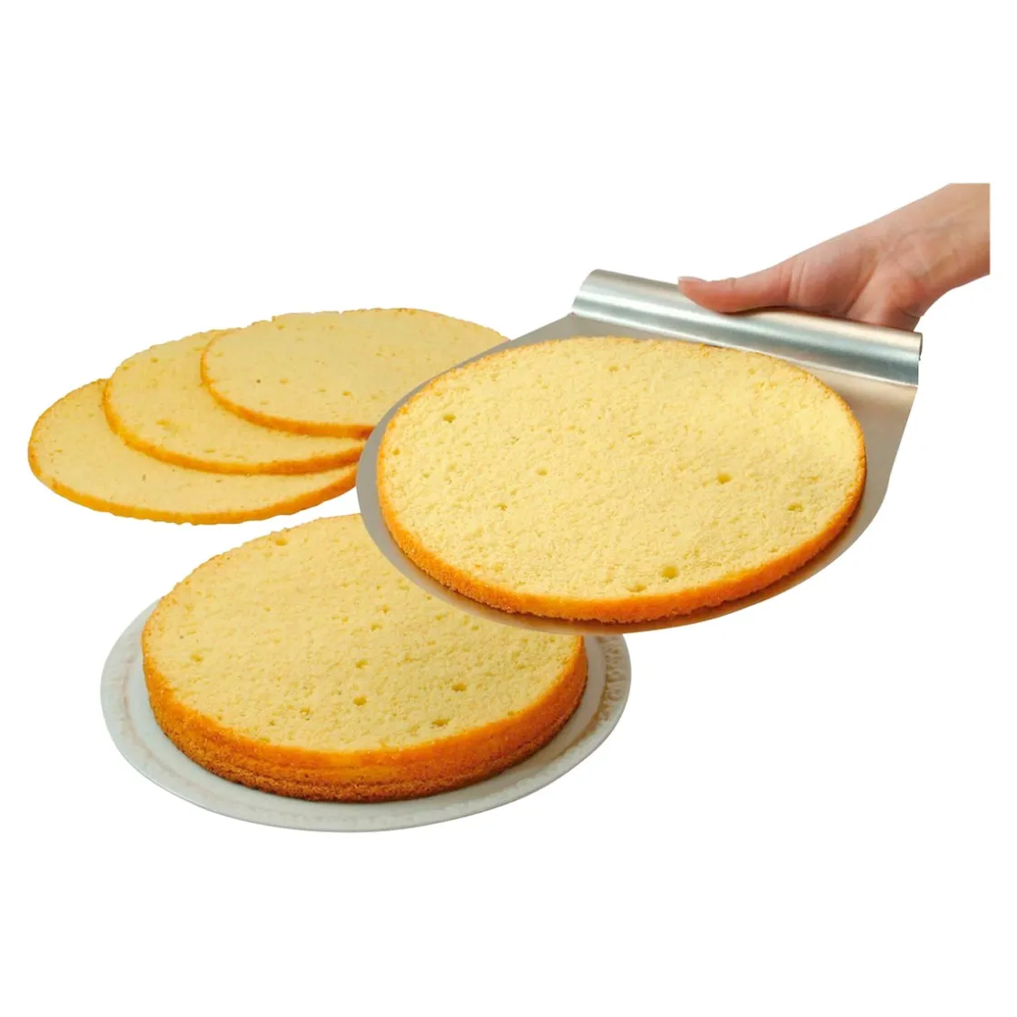 Backformen|Die moderne Hausfrau Tortenboden-Schneidehilfe-Set, 3-teilig