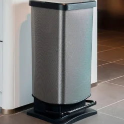 Mülleimer|Die moderne Hausfrau Treteimer Paso carbon, metallic