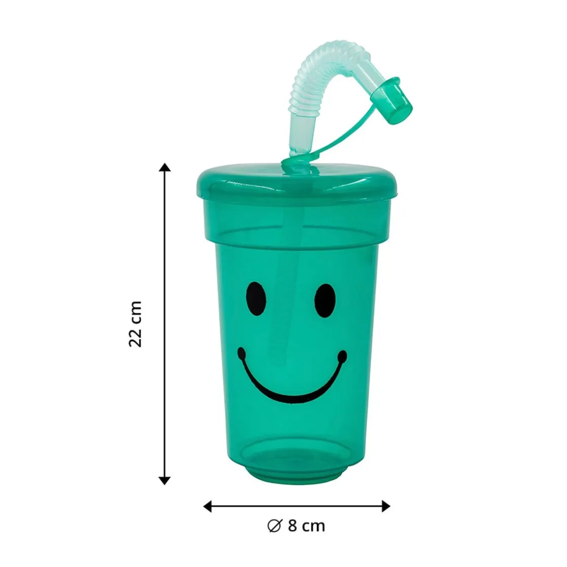 Gläser & Becher|Die moderne Hausfrau Trinkbecher-Set "Safety" mit Trinkhalm, 6 Stück