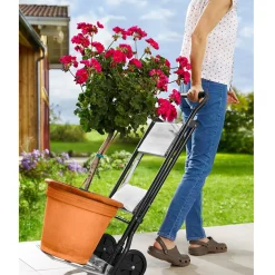 Trittleitern|Trittleitern|Die moderne Hausfrau Trittlasten-Trolley, Trittleiter 2 Stufen 