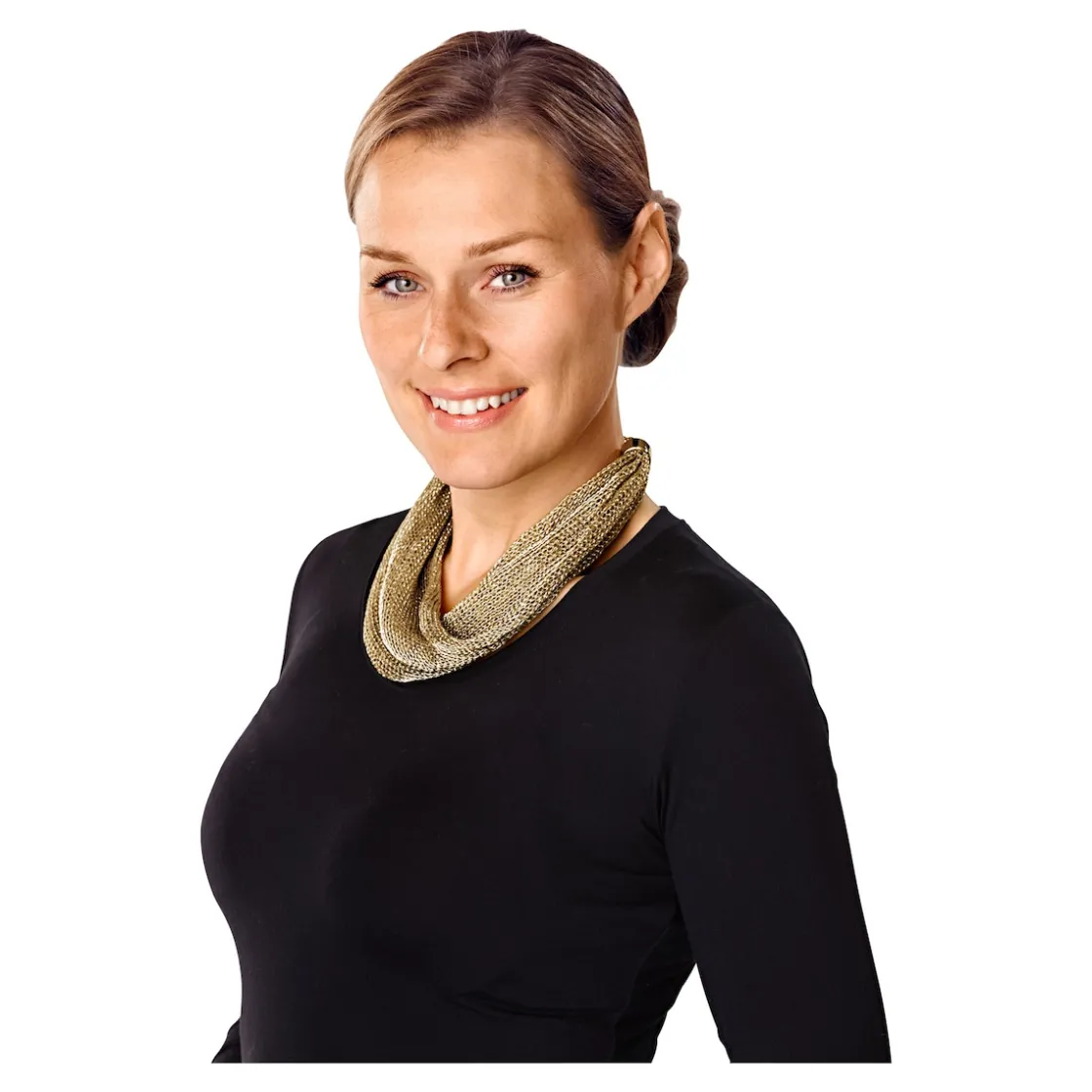 Schmuck & Uhren ·Halsketten|Die moderne Hausfrau Tuch-Kette gold