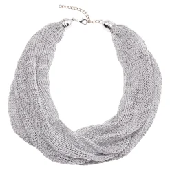 Schmuck & Uhren ·Halsketten|Die moderne Hausfrau Tuch-Kette silber