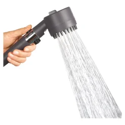Duschköpfe & -Brausen|Die moderne Hausfrau Turbo-Duschkopf-Set „3 in 1“ + Gratis Wandhalterung