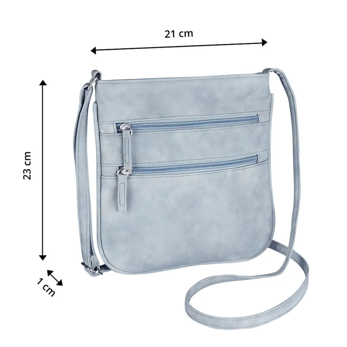 Taschen|Die moderne Hausfrau Umhängetasche "Ella" rauchblau