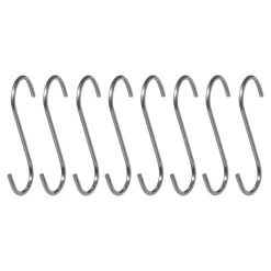 Küchenhaken|Die moderne Hausfrau Universal-Haken „Edelstahl“, 8 Stück