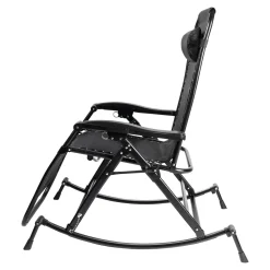Gartenschaukelstühle|Die moderne Hausfrau Variabler-Schaukelstuhl "Ergo" mit Liegefunktion, Fußstütze und verstellbarem Kissen