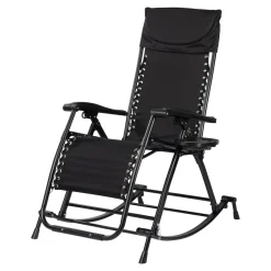 Gartenschaukelstühle|Die moderne Hausfrau Variabler-Schaukelstuhl "Premium" schwarz