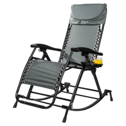 Gartenschaukelstühle|Die moderne Hausfrau Variabler-Schaukelstuhl "Premium" grau