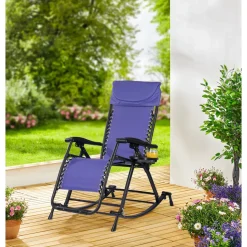 Gartenschaukelstühle|Die moderne Hausfrau Variabler-Schaukelstuhl "Premium" lila