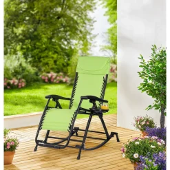 Gartenschaukelstühle|Die moderne Hausfrau Variabler-Schaukelstuhl "Premium" apfelgrün