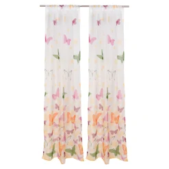 Frühlingsdekoration|Gardinen & Stores|Die moderne Hausfrau Vorhangschal „Schmetterling“, 2 Stück