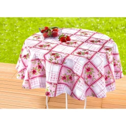 Outdoor Textilien·Outdoor Tischdecken|Die moderne Hausfrau Wachstischtuch "Fleur" Ø 130 cm, rund